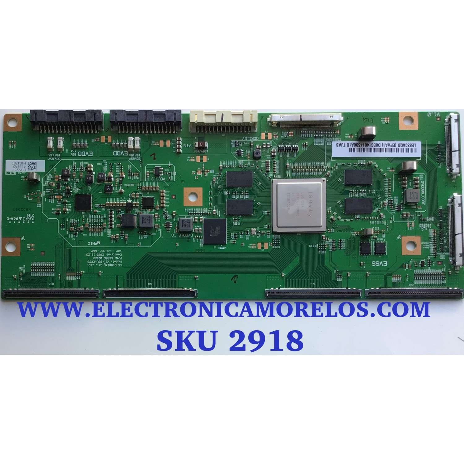 T-CON PARA TV LG / NUMERO DE PARTE 6871L-4399A / 6870C-0702A / 4399A / PANEL LE830AQD (EP)(A1) / MODELO OLED83C1PUA / OLED83C1PUA.BUSWLJR